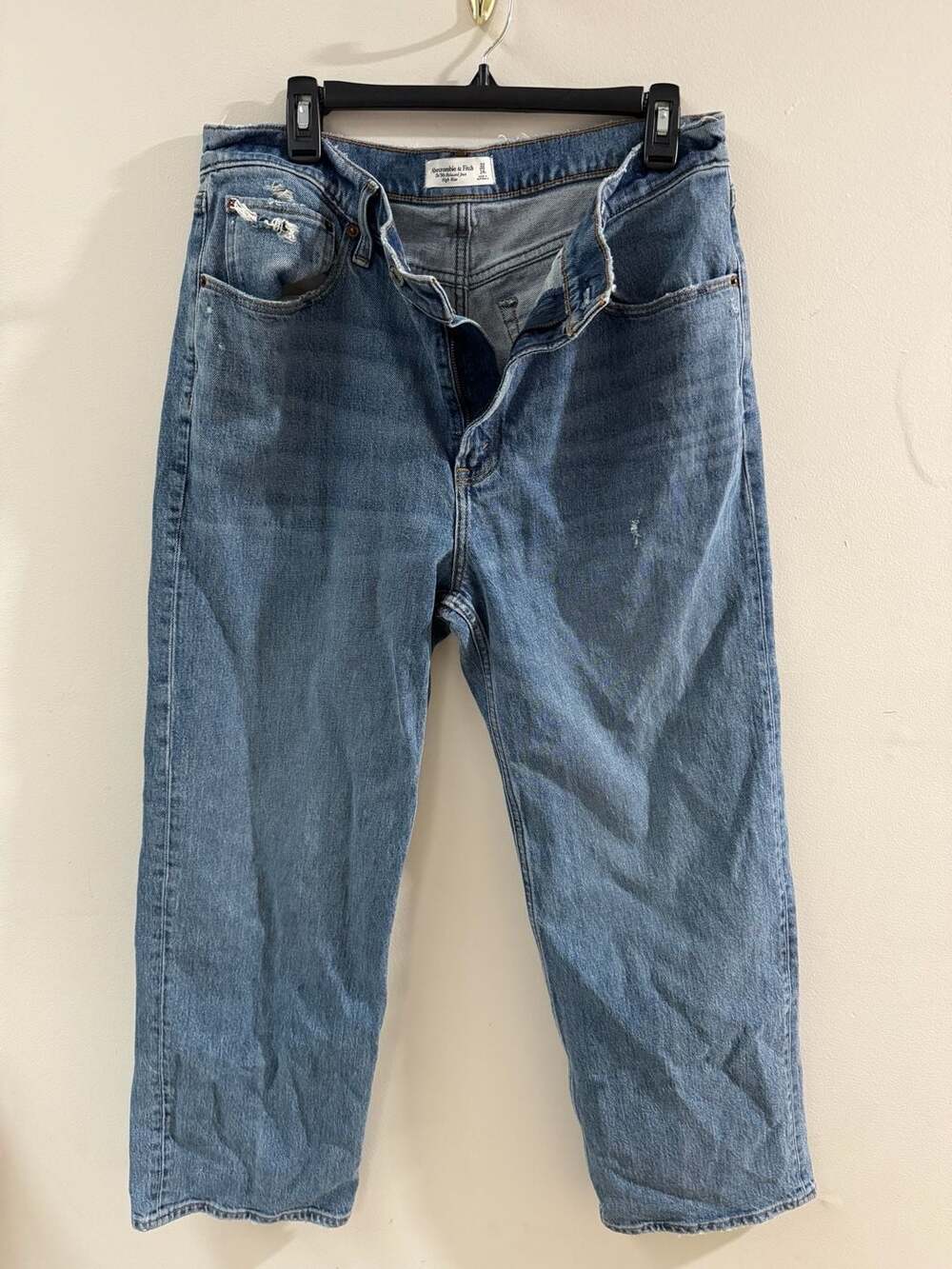 Abercrombie & Fitch The '90s Relaxed High Rise Straight Jeans Size 32/14s